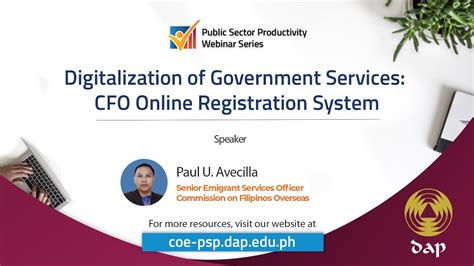 CFO ONLINE REGISTRATION SYSTEM (OF.